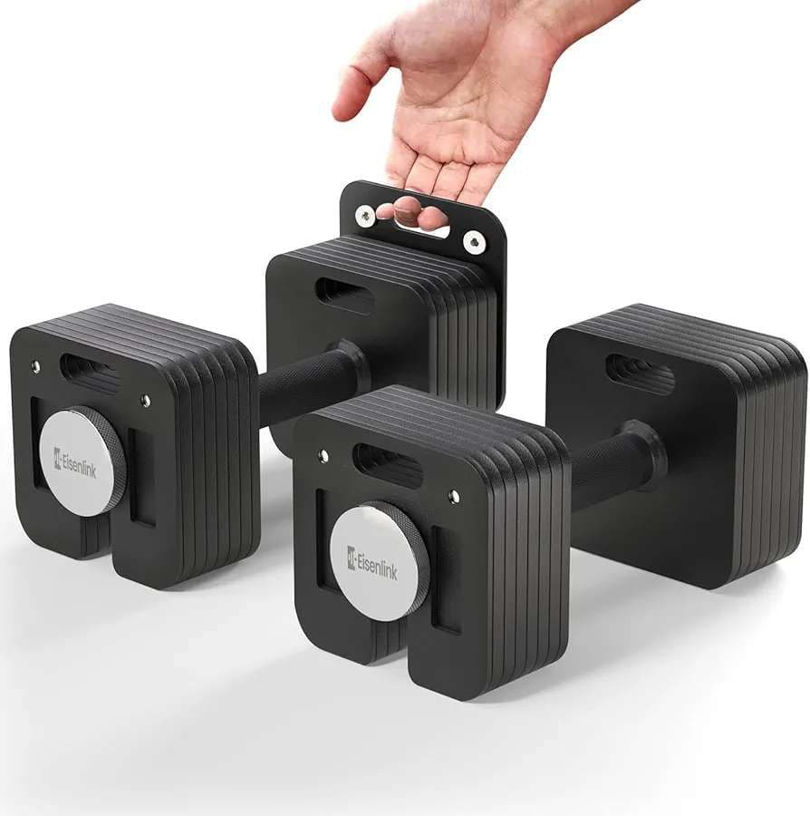 可変式ダンベル1KG刻み 15段階調整16kg×2(MINI版)セット