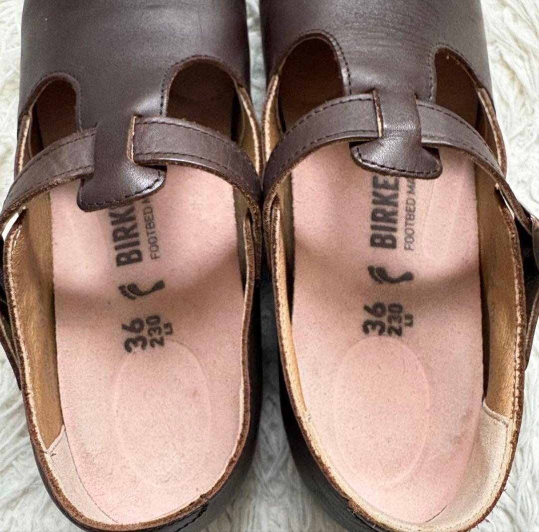 【BIRKENSTOCK】美品　ティッケル　23cm 本革　レザー　ブラウン