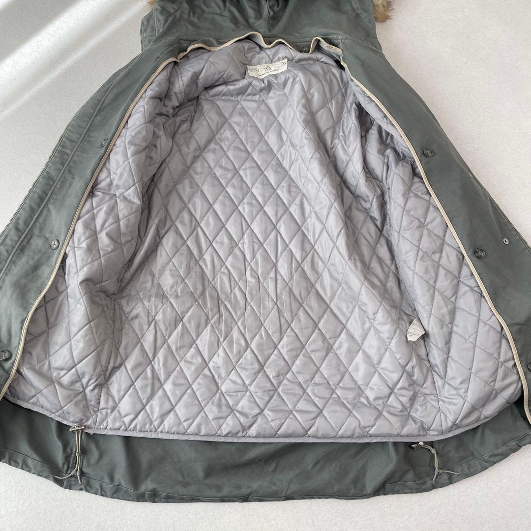 ツモリチサト 中綿キルティングライナー付き モッズコート