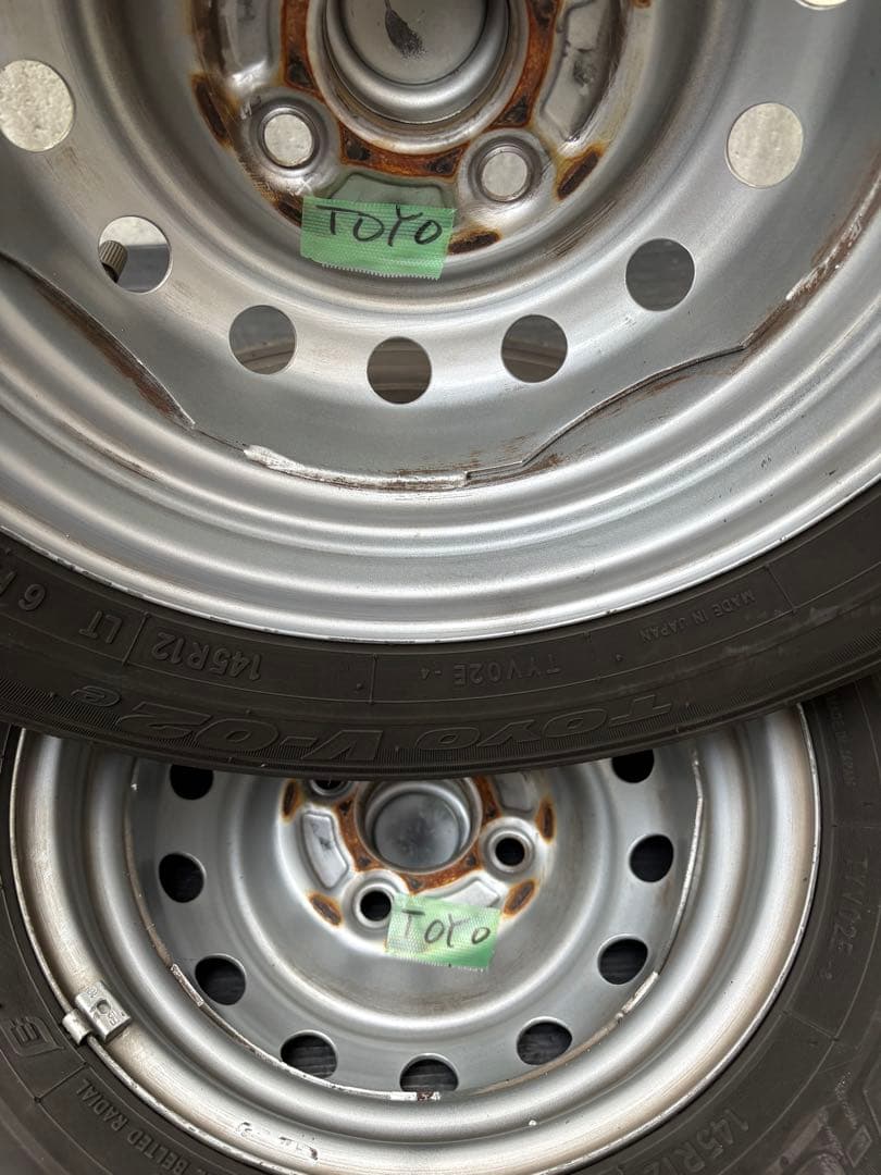 軽バン軽トラ ジャンク ミニキャブTOYO 145R12 6PR ２本送料込み⛰️