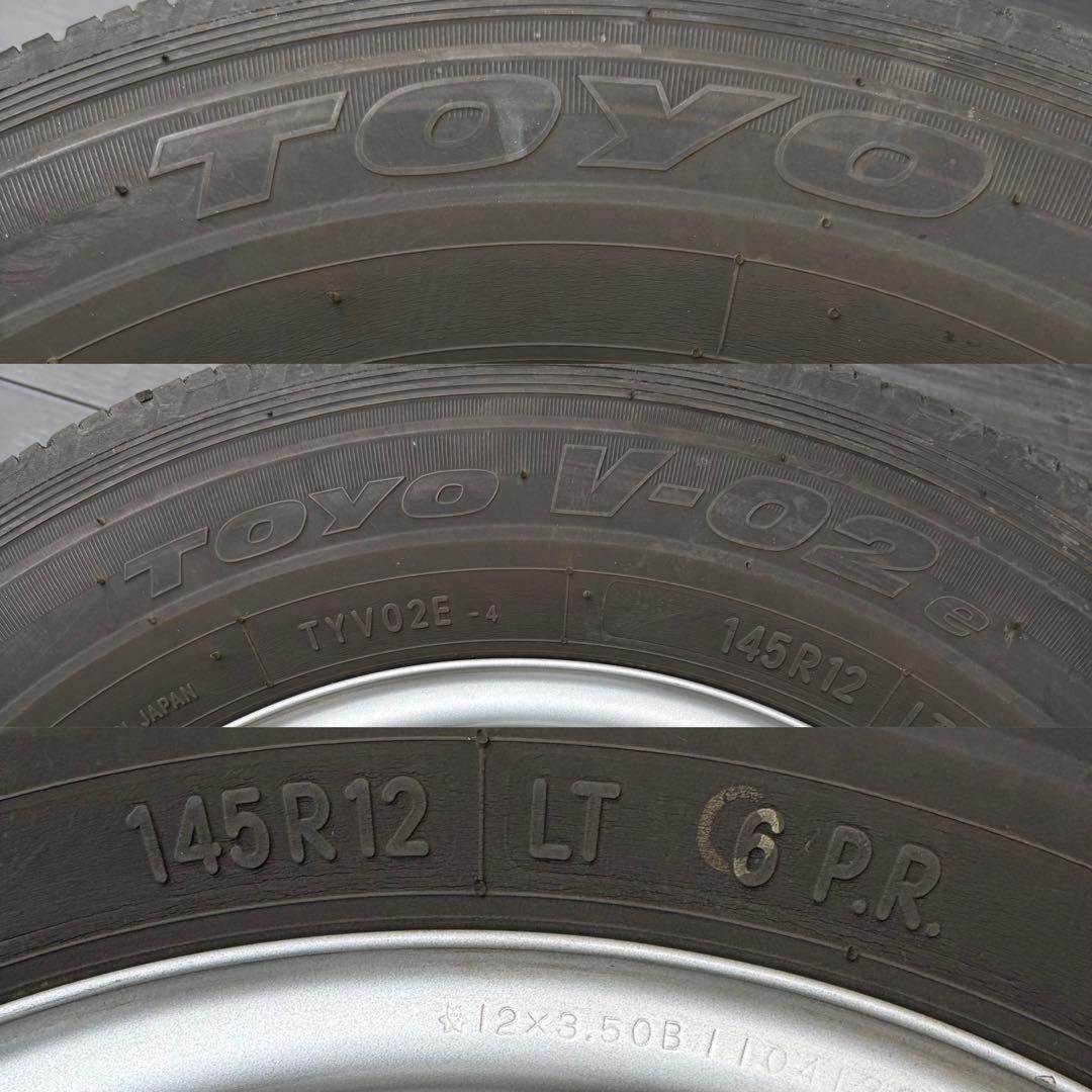 軽バン軽トラ ジャンク ミニキャブTOYO 145R12 6PR ２本送料込み⛰️