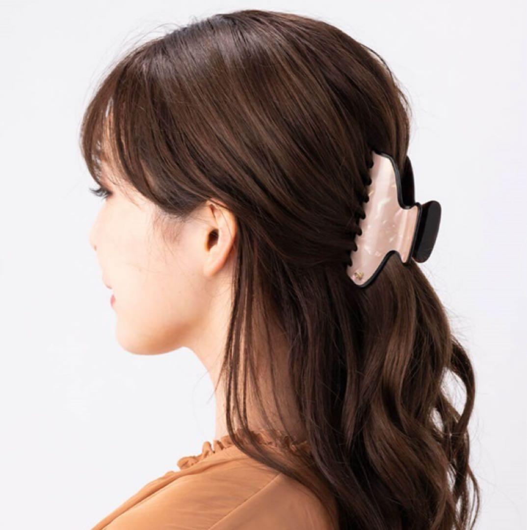 コンプレックスビズ ミネラルパターン バンスクリップ L(ライトピンク)