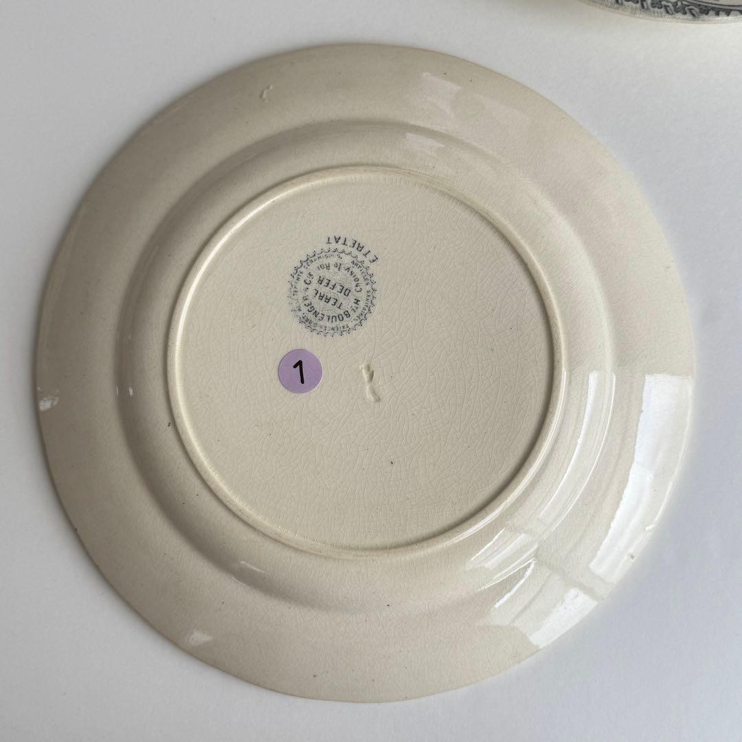 フランスアンティーク　ショワジールロウ　ETRETAT ディナープレート　2枚