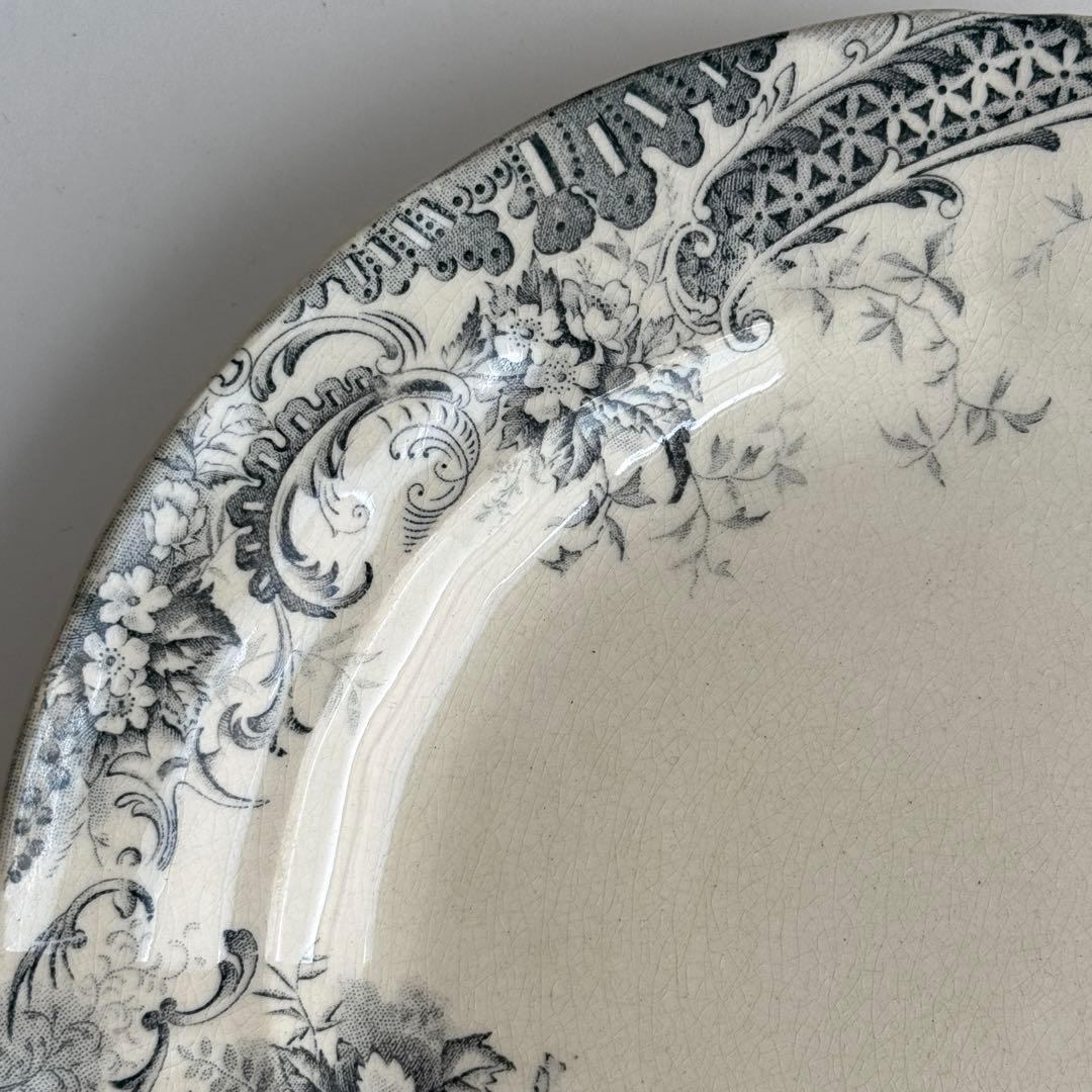 フランスアンティーク　ショワジールロウ　ETRETAT ディナープレート　2枚