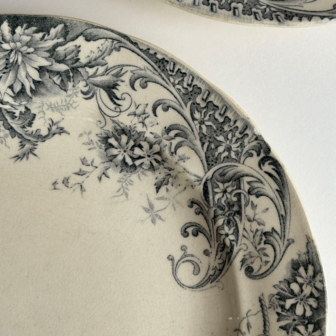 フランスアンティーク　ショワジールロウ　ETRETAT ディナープレート　2枚