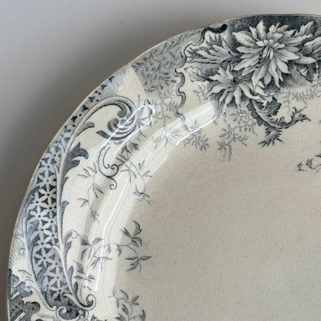 フランスアンティーク　ショワジールロウ　ETRETAT ディナープレート　2枚