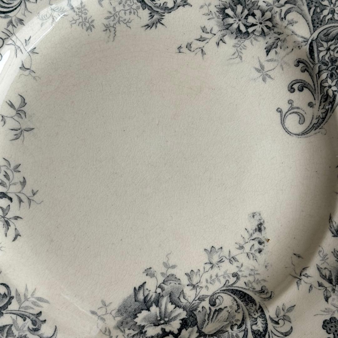 フランスアンティーク　ショワジールロウ　ETRETAT ディナープレート　2枚