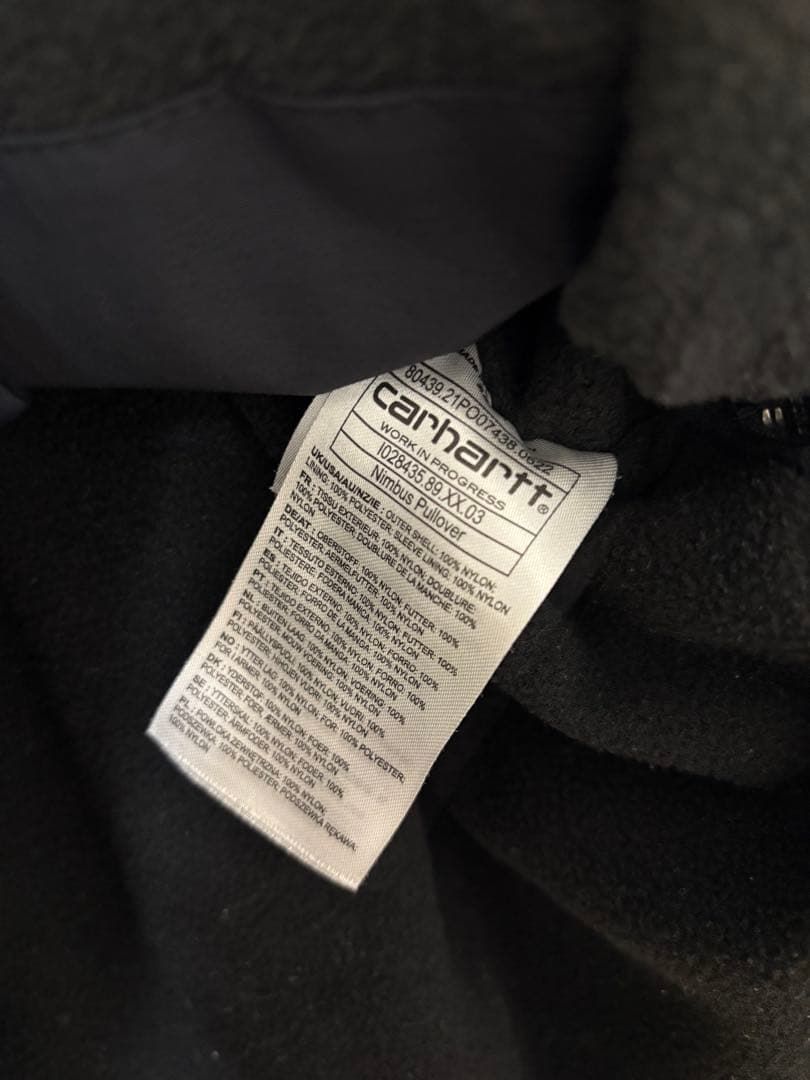 carhartt wip NIMBUS PULLOVER ブラック　Lサイズ