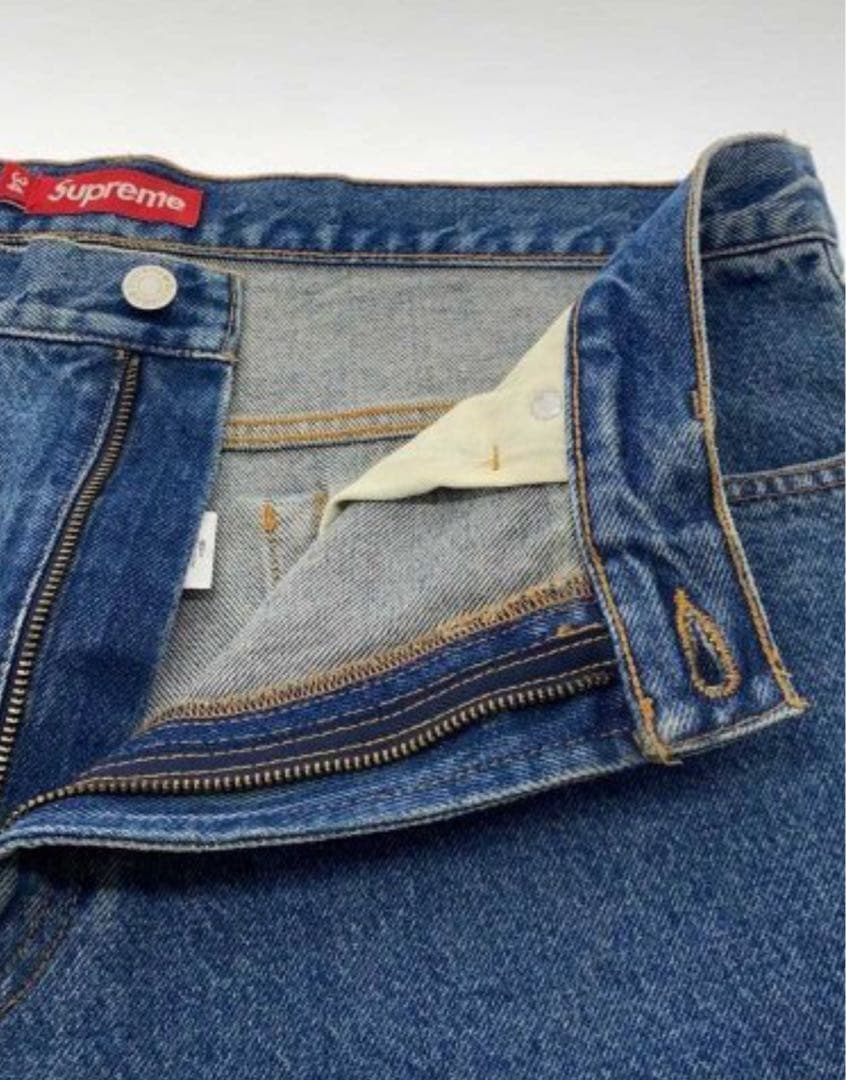 supreme baggy jean washed indigo デニムパンツ