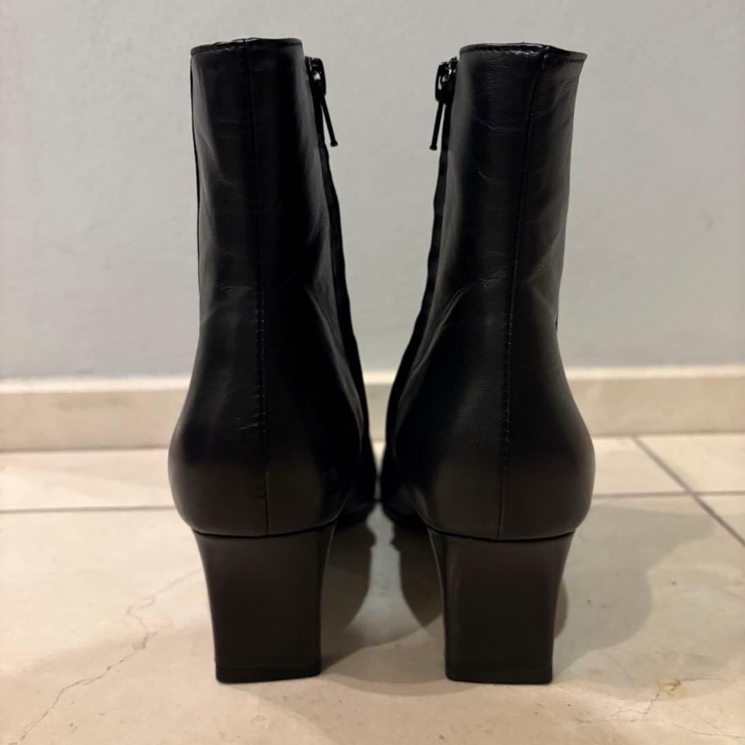 [新品未使用]ファビオルスコーニ　 ブーツ　ブラック　スクエアトゥ　23cm