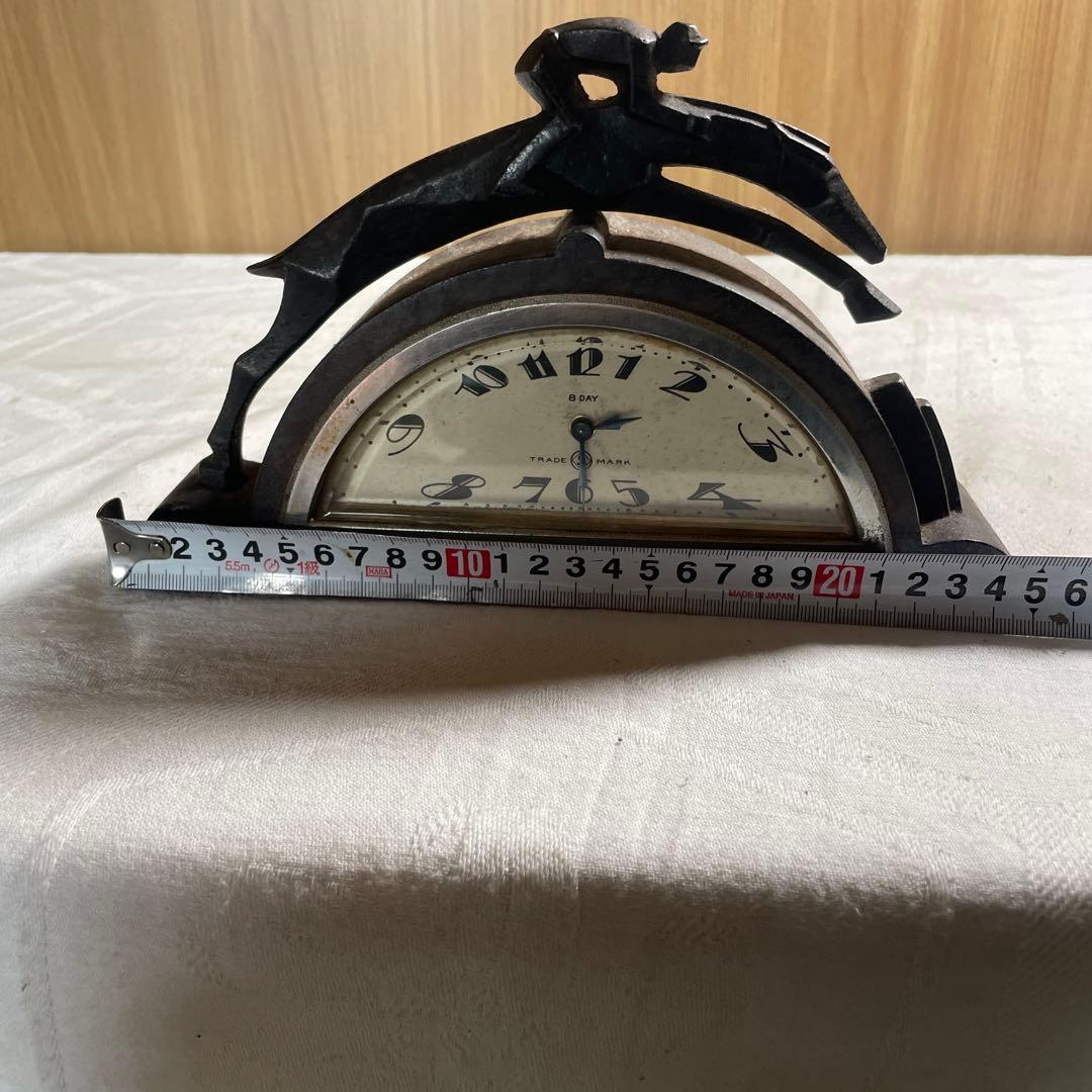 【ジャンク・不動品】精工舎 TRADE MARK 8 DAY 置時計 アールデコ