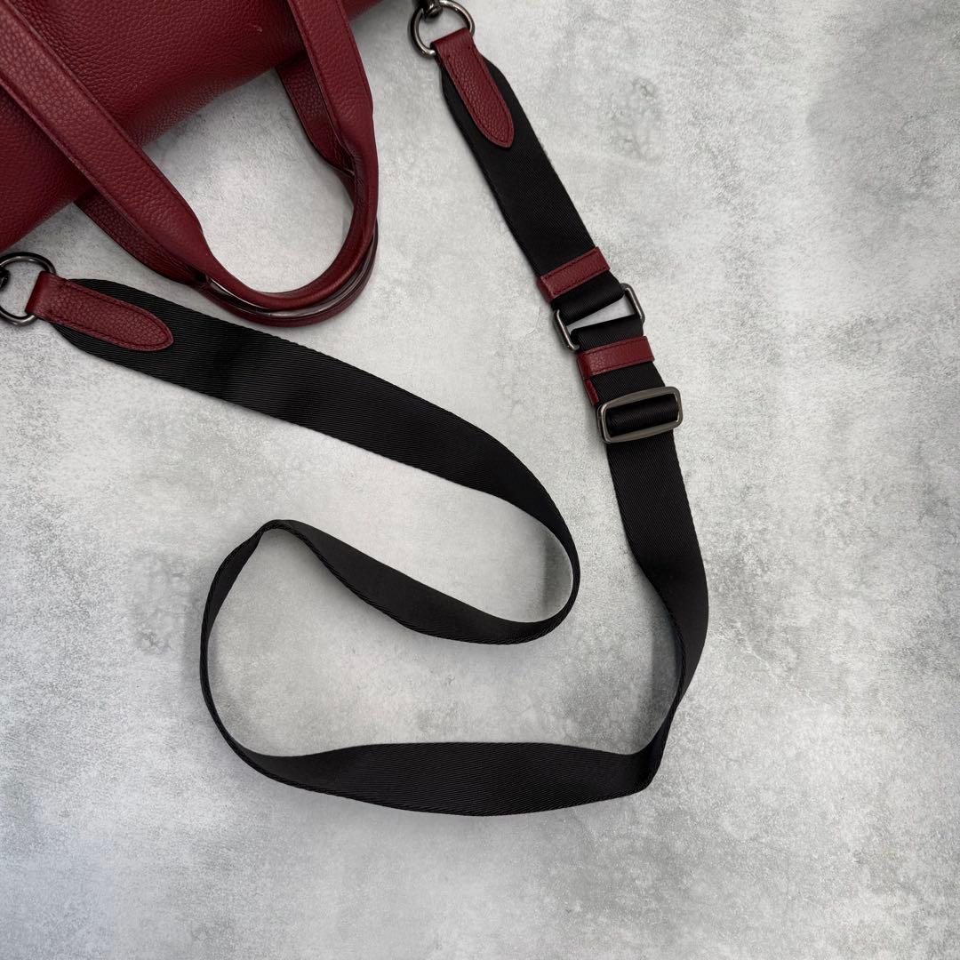 COACH コーチ ビジネスバッグ 2way レザー クロスボディ ボルドー