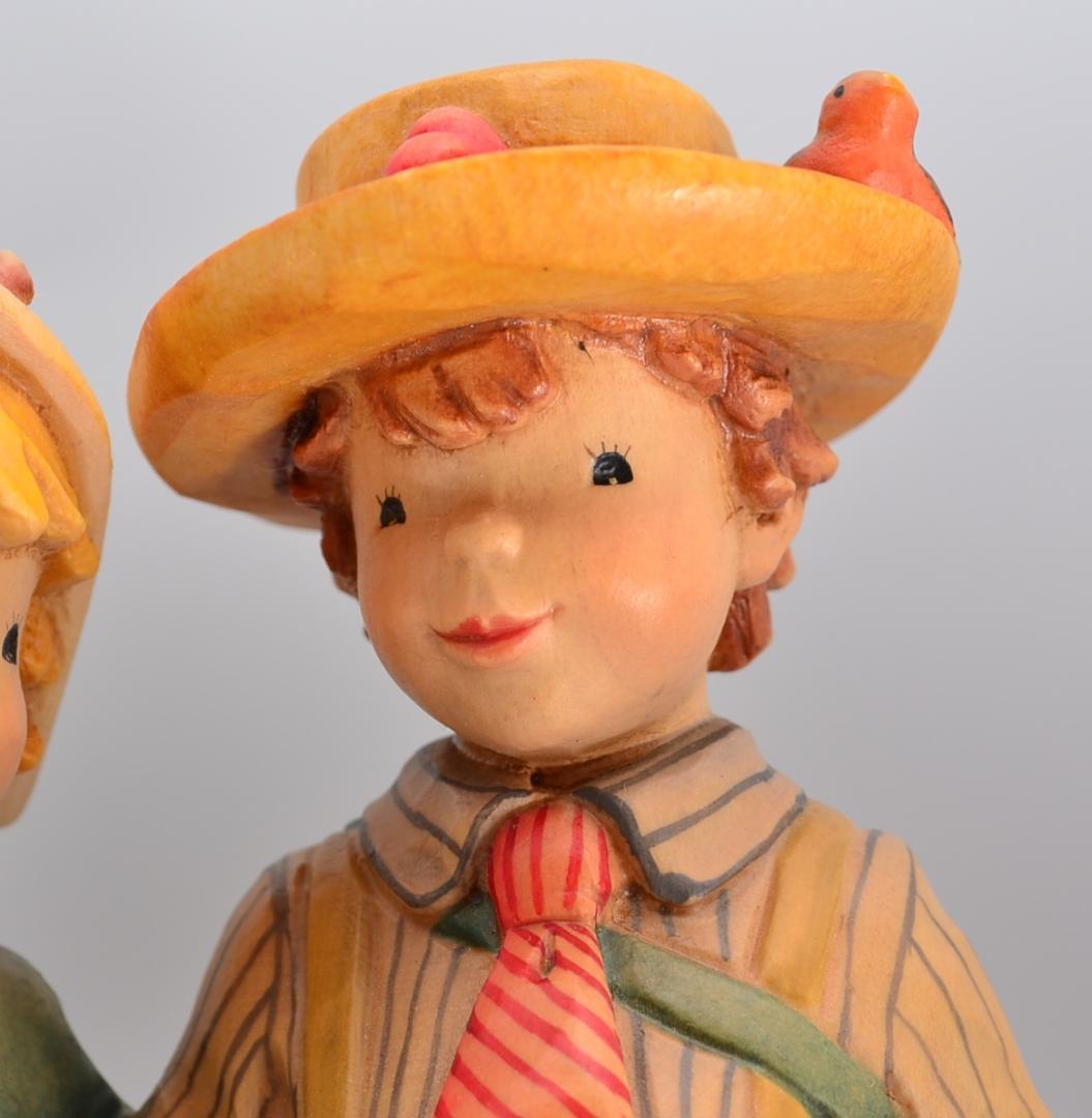 春の散歩　アンリ　ANRI　限定品　木彫り人形　イタリア　高さ20ｃｍ