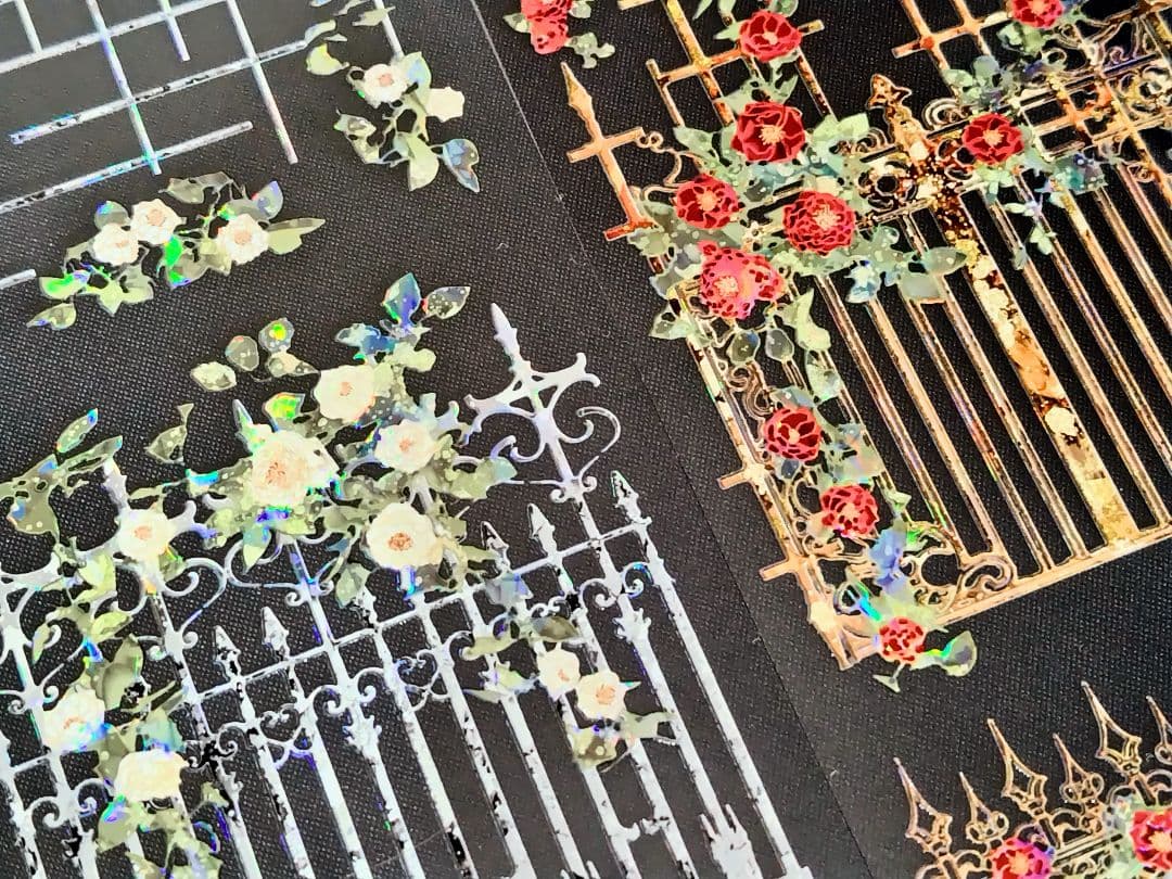 切売 301★ 海外 マスキングテープ マステ PET 装飾 花 贝壳光