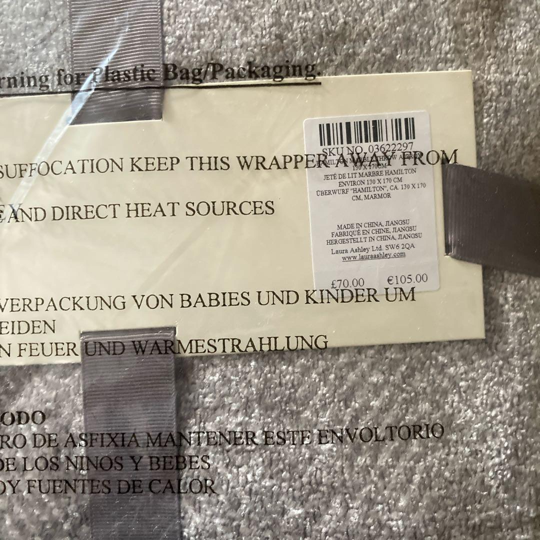 UK輸入　ローラアシュレイ　ハミルトンスローブランケット　新品