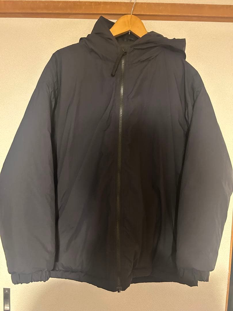 美品 muji labo 撥水フード付きダウンジャケット Mサイズ ブラック黒