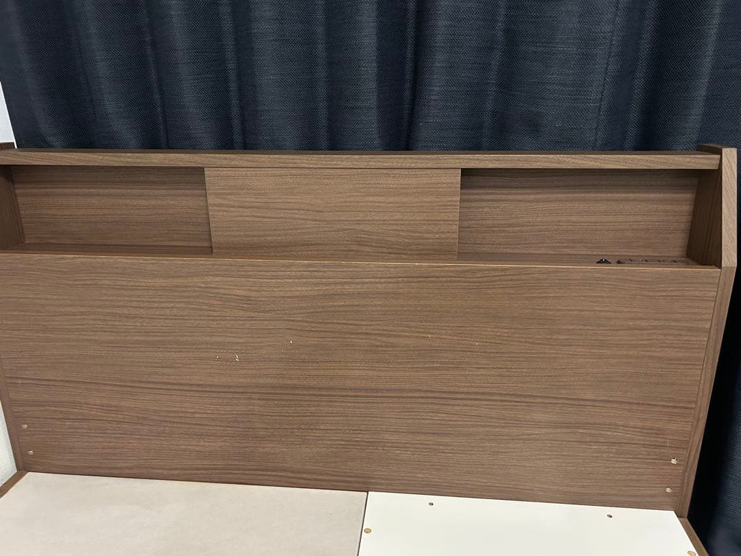 【送料込】ニトリ セミダブルベッドフレーム(アザン) ミドルブラウン