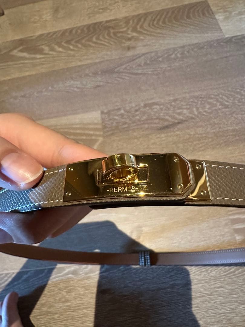 HERMES レザーベルト エトゥープ