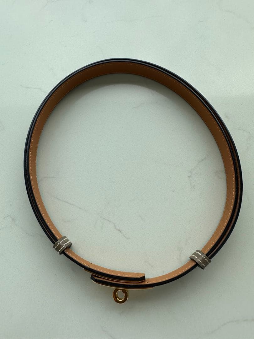 HERMES レザーベルト エトゥープ