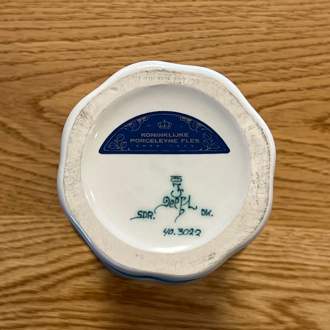 オランダ Delft デルフト 陶器花瓶＜中古品＞