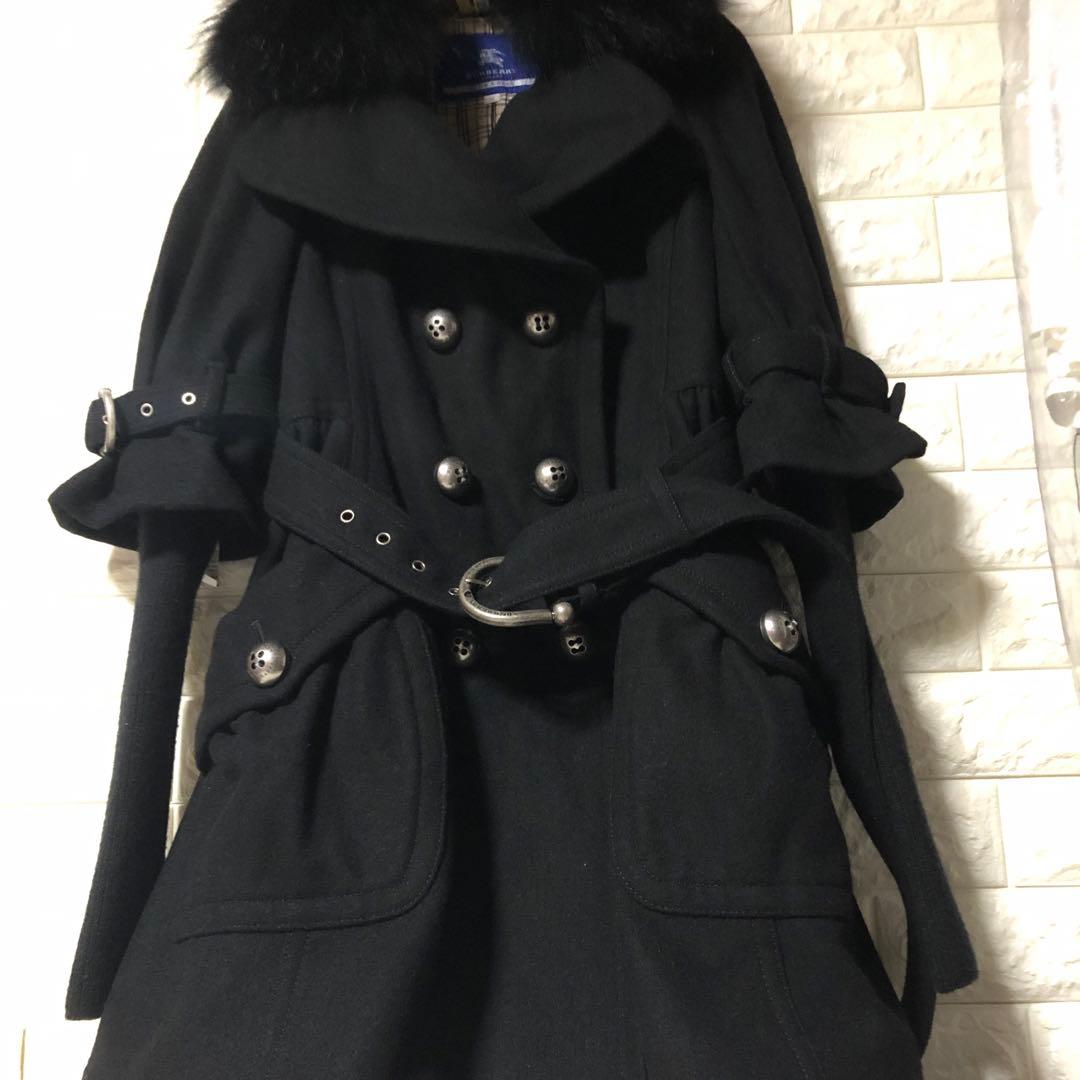 【希少】Burberry Blue label/ウールコート/38