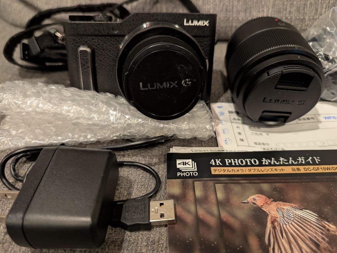 LUMIX DC-GF10W デジタル一眼カメラ黒　美品ダブルレンズ　ルミックス