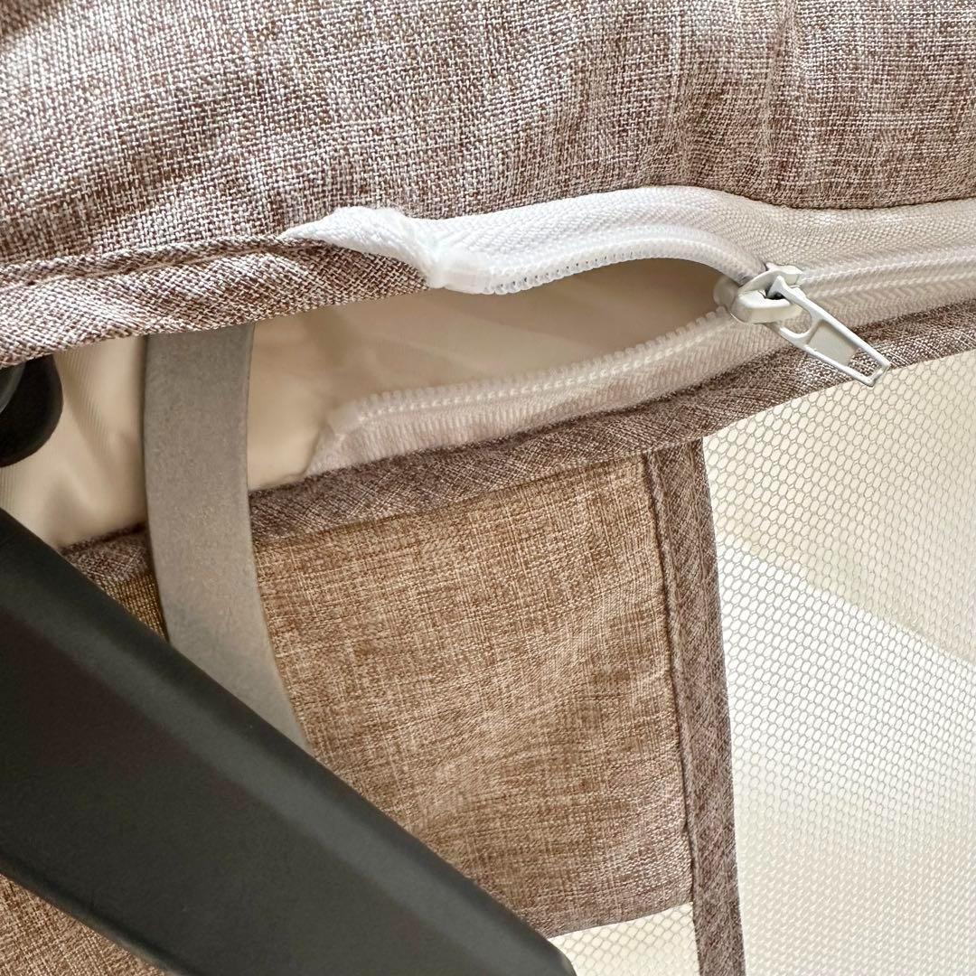 ✨美品✨ 簡易ベビーベッド 移動式 折りたたみ 蚊帳 荷物入れ 収納バッグ