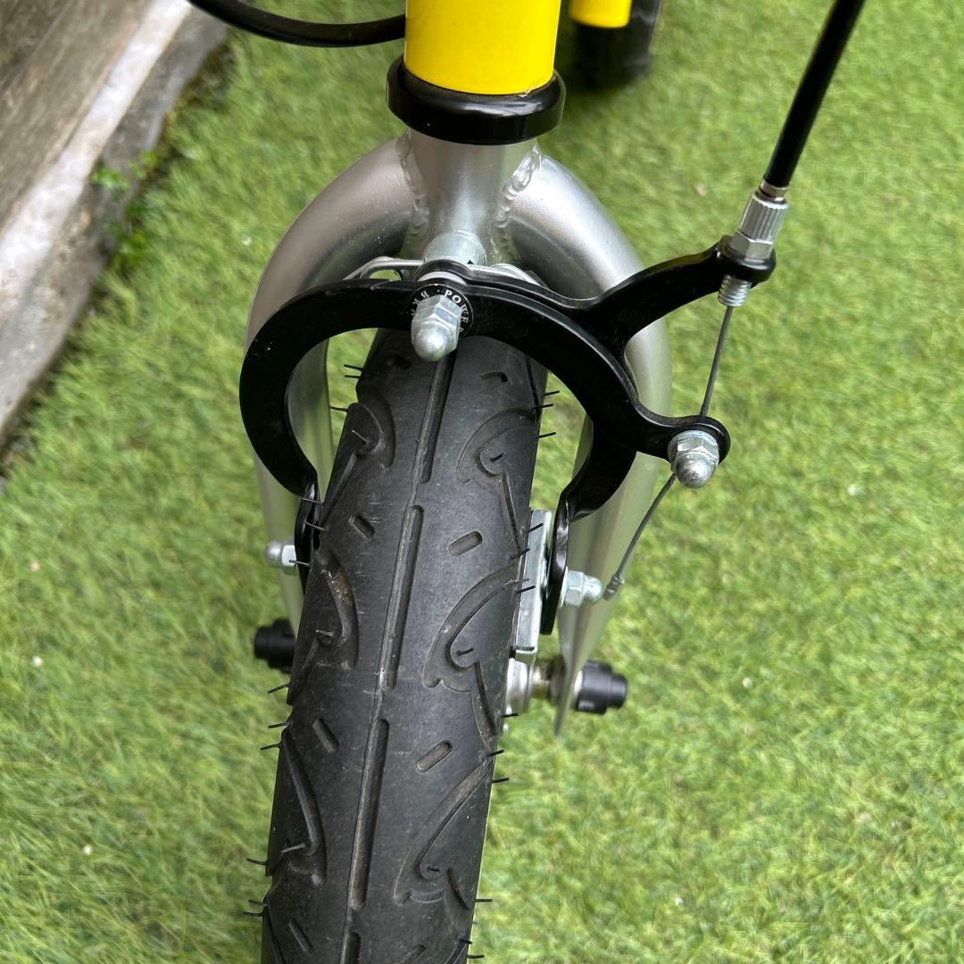 【専用スタンド、空気入れおまけ付き】美品 へんしんバイク　12インチ イエロー