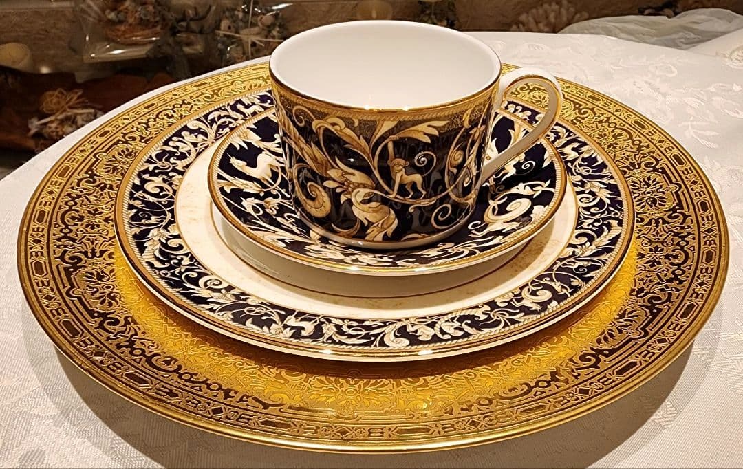 ロイヤル ババリア B① フッチェンロイター ゼルプ 金彩 ディナープレート花籠