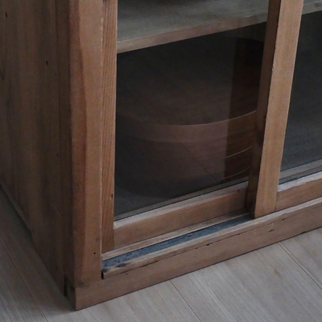 古家具 / アンティークガラス戸棚 / 無垢材①
