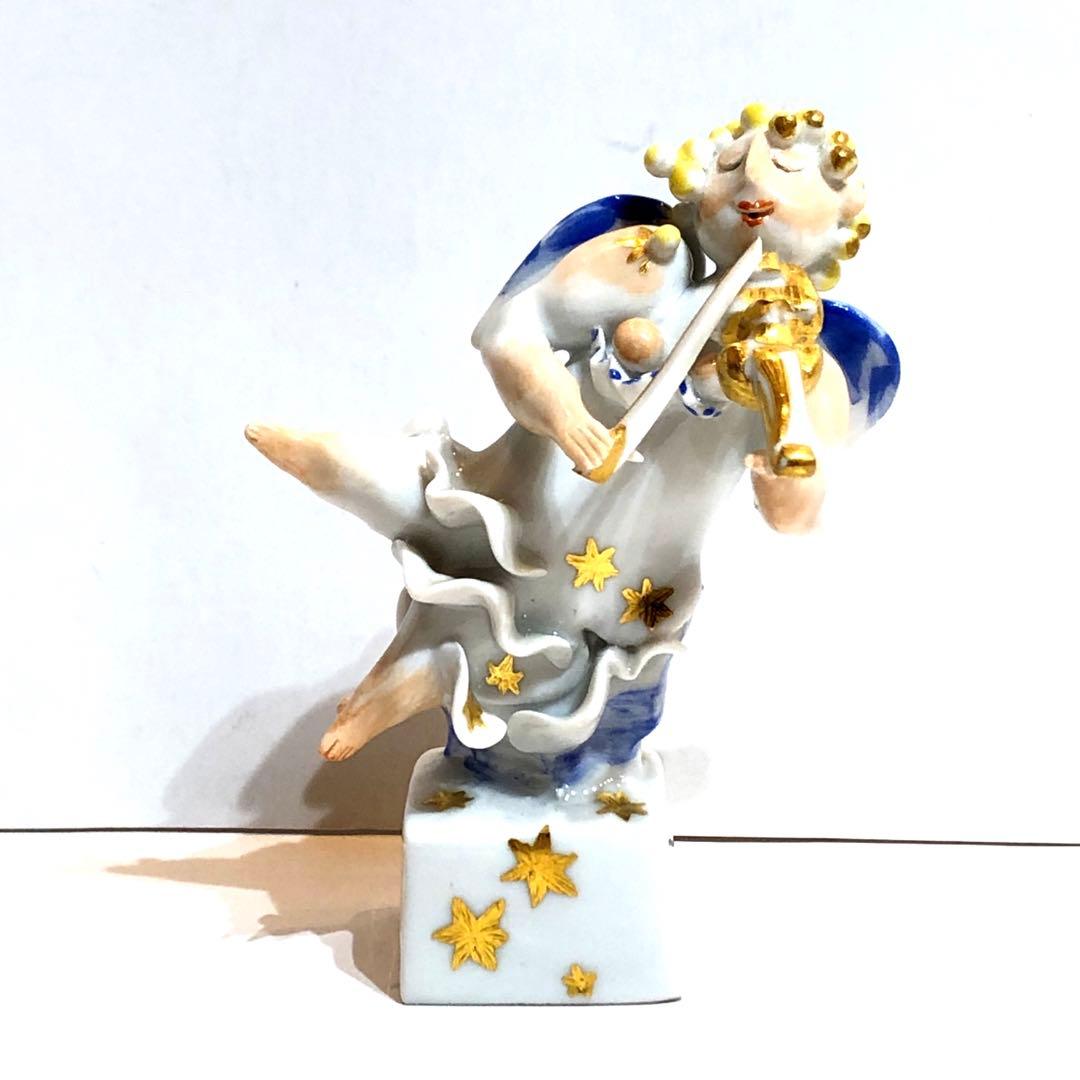 ●Meissen マイセン 天使の音楽隊 陶磁器 バイオリン 置物