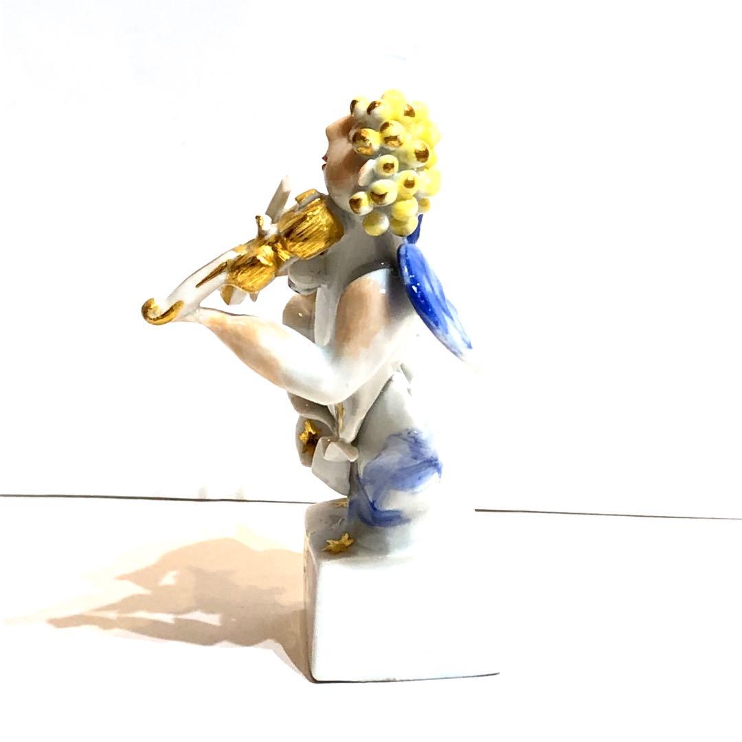 ●Meissen マイセン 天使の音楽隊 陶磁器 バイオリン 置物