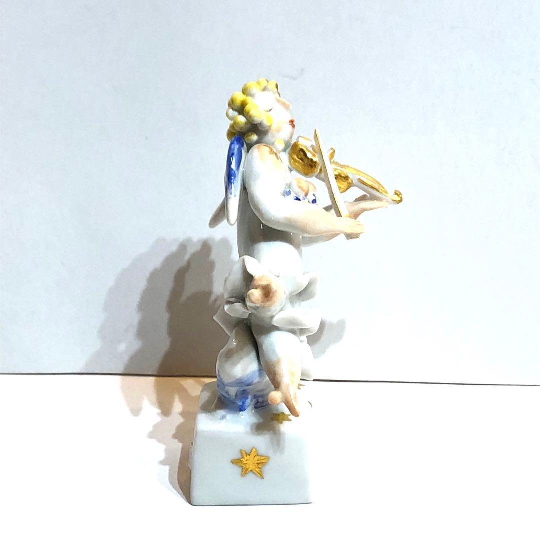 ●Meissen マイセン 天使の音楽隊 陶磁器 バイオリン 置物