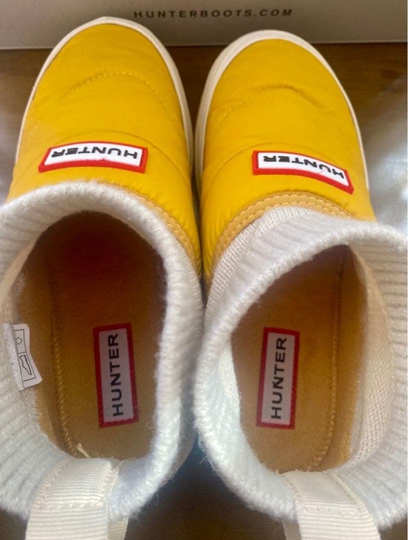 ★HUNTER★インアウト パファーニットカフブーツ 23cm