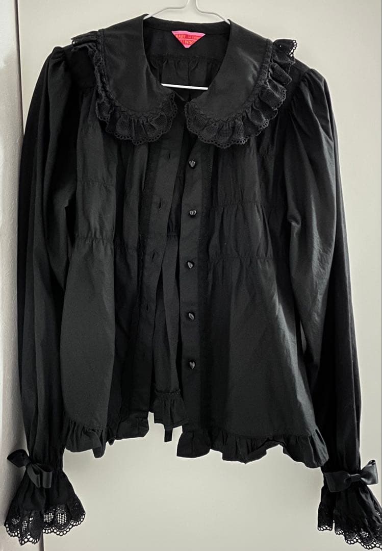 ベビードールブラウス 黒