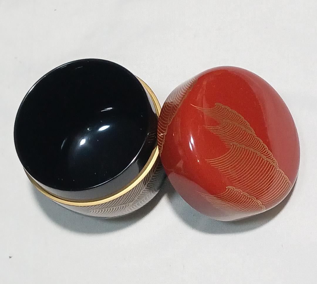 茶道具　輪島塗　蒔絵師　比古田外記作　曙蒔絵中棗　美術品級　美品！！