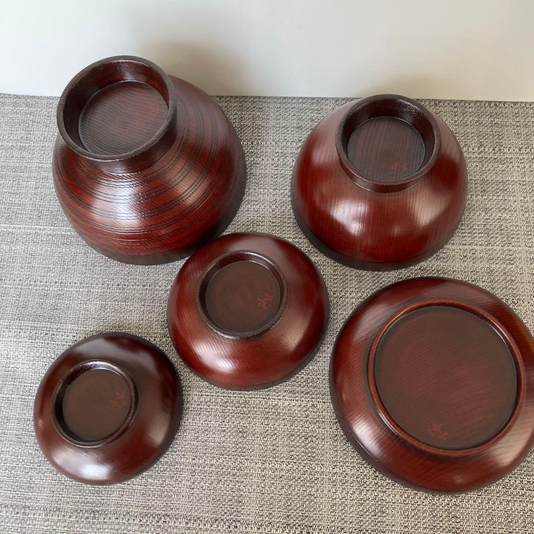 未使用　応量椀　応量器　五つ組