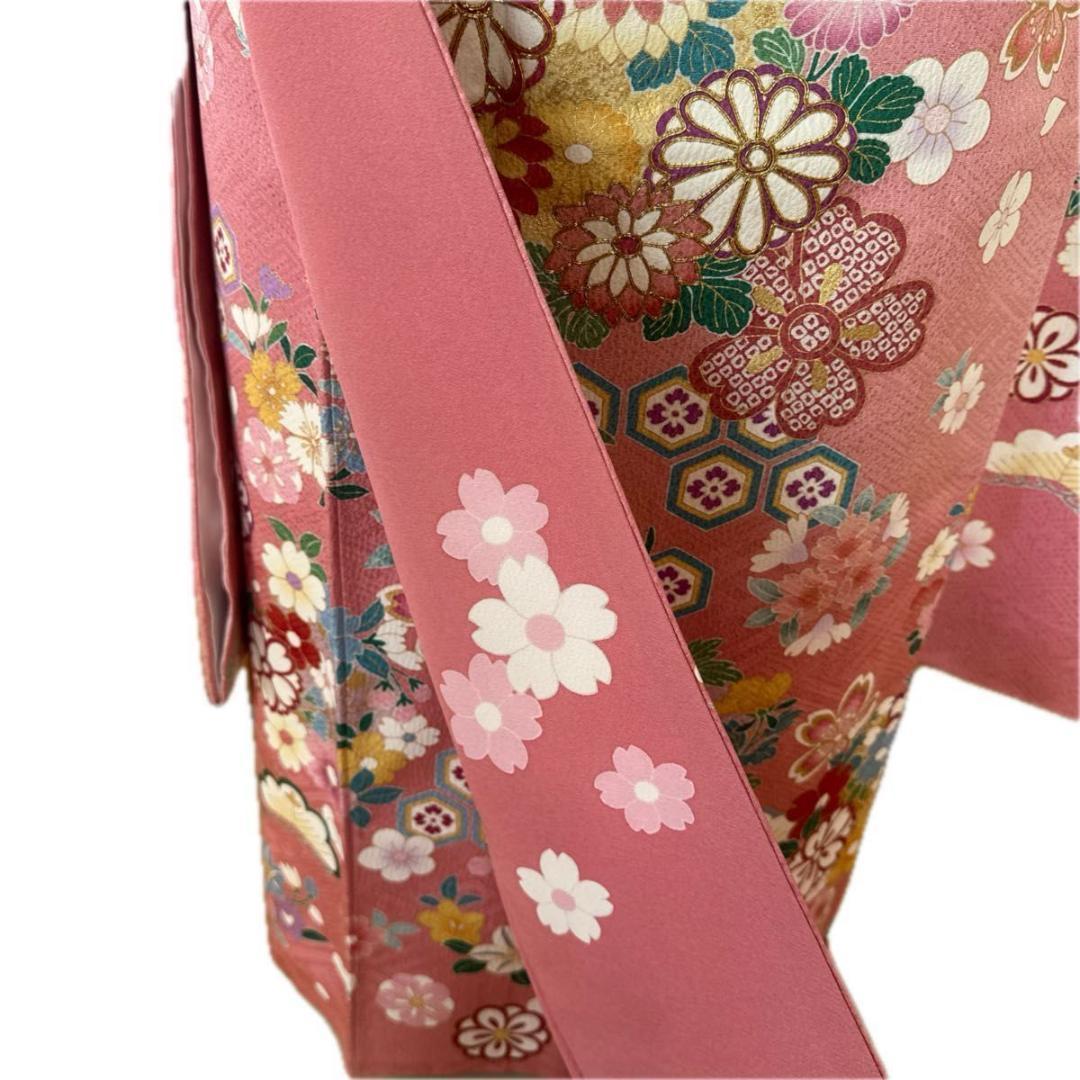 愛されピンク 華やか花模様♡振袖フルセット　成人式前撮りに