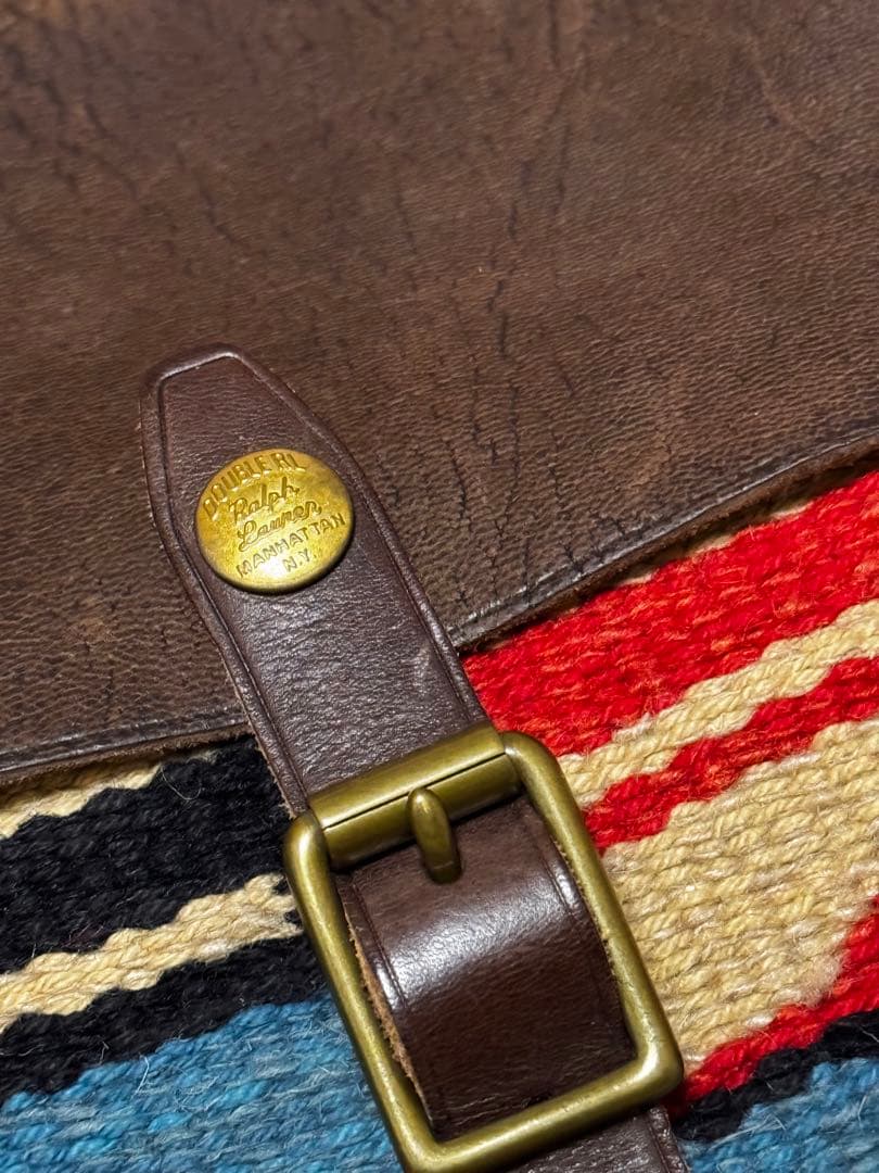 ＲＲＬ　チマヨ柄レザーショルダーバッグ