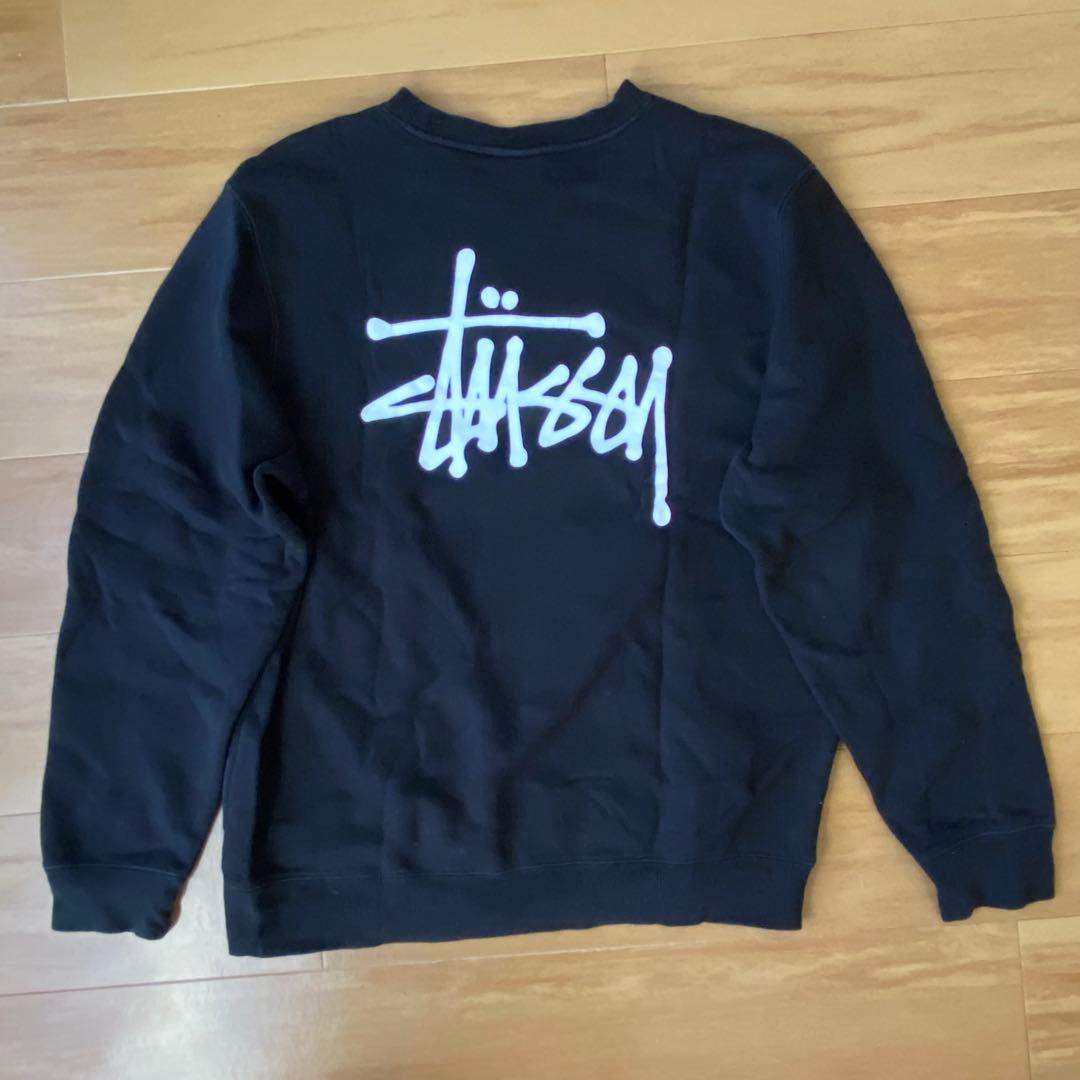 Stussy バックプリントスウェット トレーナー ブラック M
