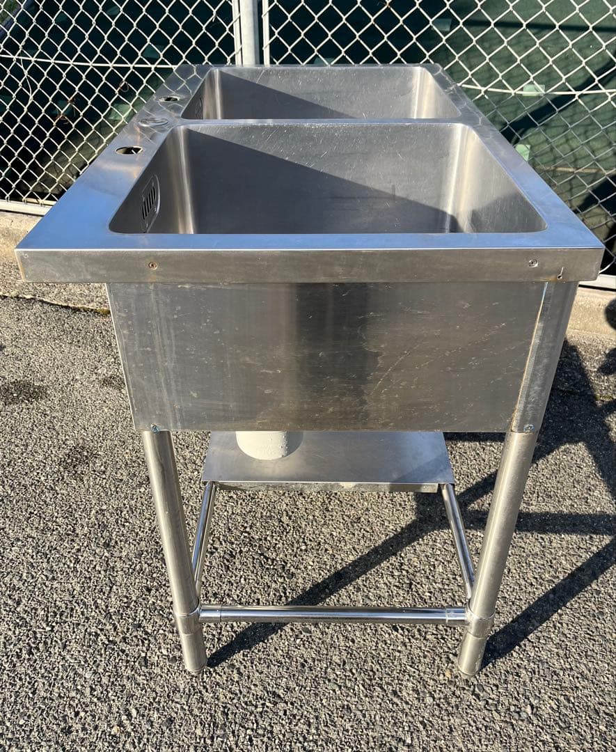 ステンレス2槽シンク　流し台　1000×600×820