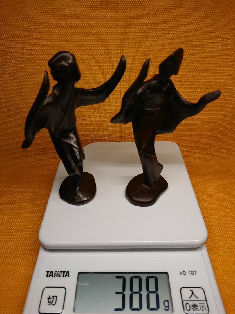 阿波踊り　金属　人間国宝　高橋敬典　置物　インテリア　工芸品　美術品　A3001