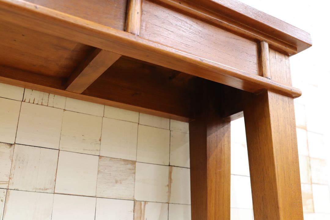 GMIK392○アジアン コンソールテーブル 飾り台 無垢 木製 花台 アンテ