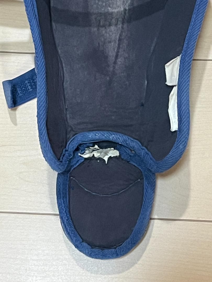 野球 ミズノ キャッチャー防具 プロテクター レガース ネイビー 少年低学年向け