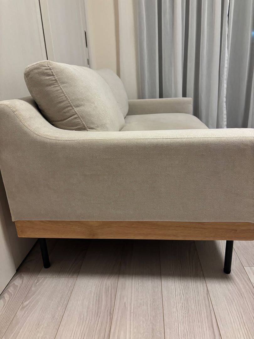 SMUK 2.5人掛けソファ アイボリー150cm