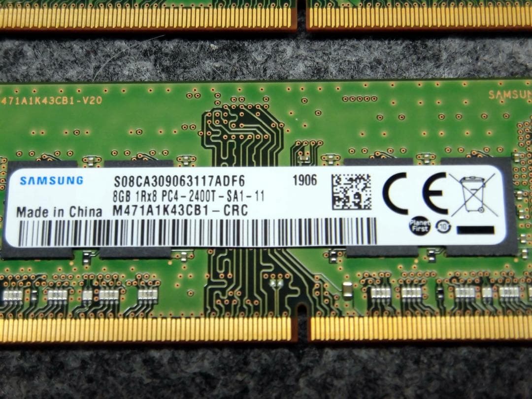 Samsung PC4 2400T 8GB メモリ 2枚セット
