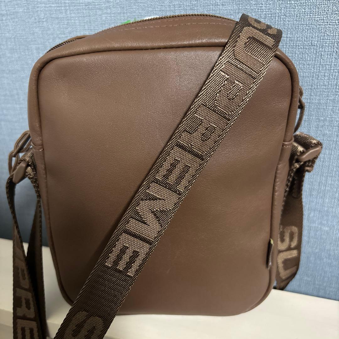 Supreme 24FW ブラウン レザー　ショルダー　バッグ