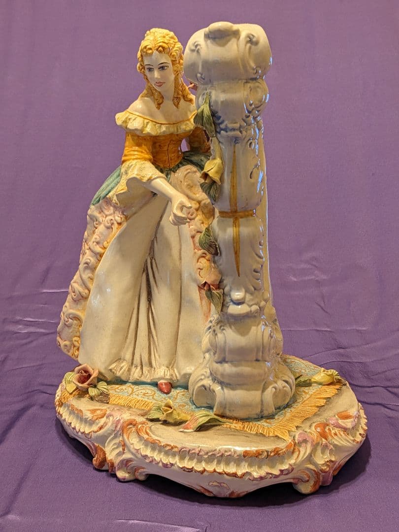 D.Poloniato 作 【ハープを弾く娘】