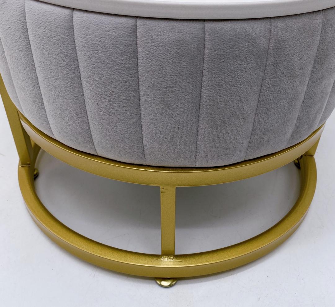 サイドテーブル 収納付き ゴールドサークル 大理石風 エレガント仕様 インテリア