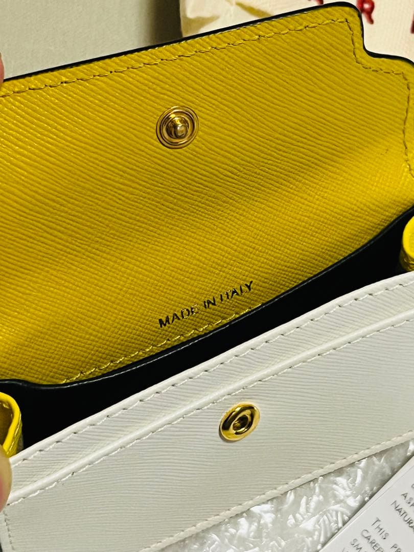 美品 MARNI マルニ カードケース バイカラー イエロー 名刺入れ